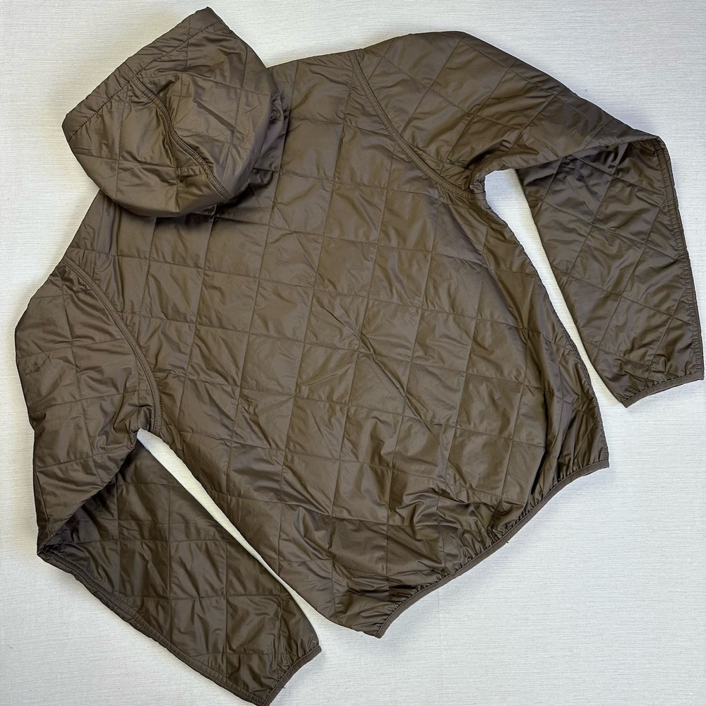 Patagonia Diamond Quilted Bomber Hoody Jacket Men S Full Zip Topsoil Brown Gorp - Picture 9 of 11